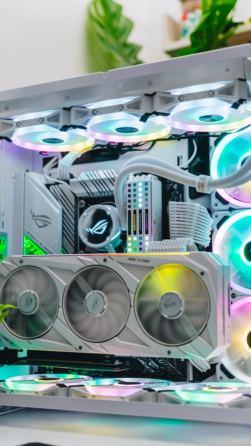 All White VERY RARE RTX STRIX 3080 Custom Gaming PC - Intel i9 10900k CPU